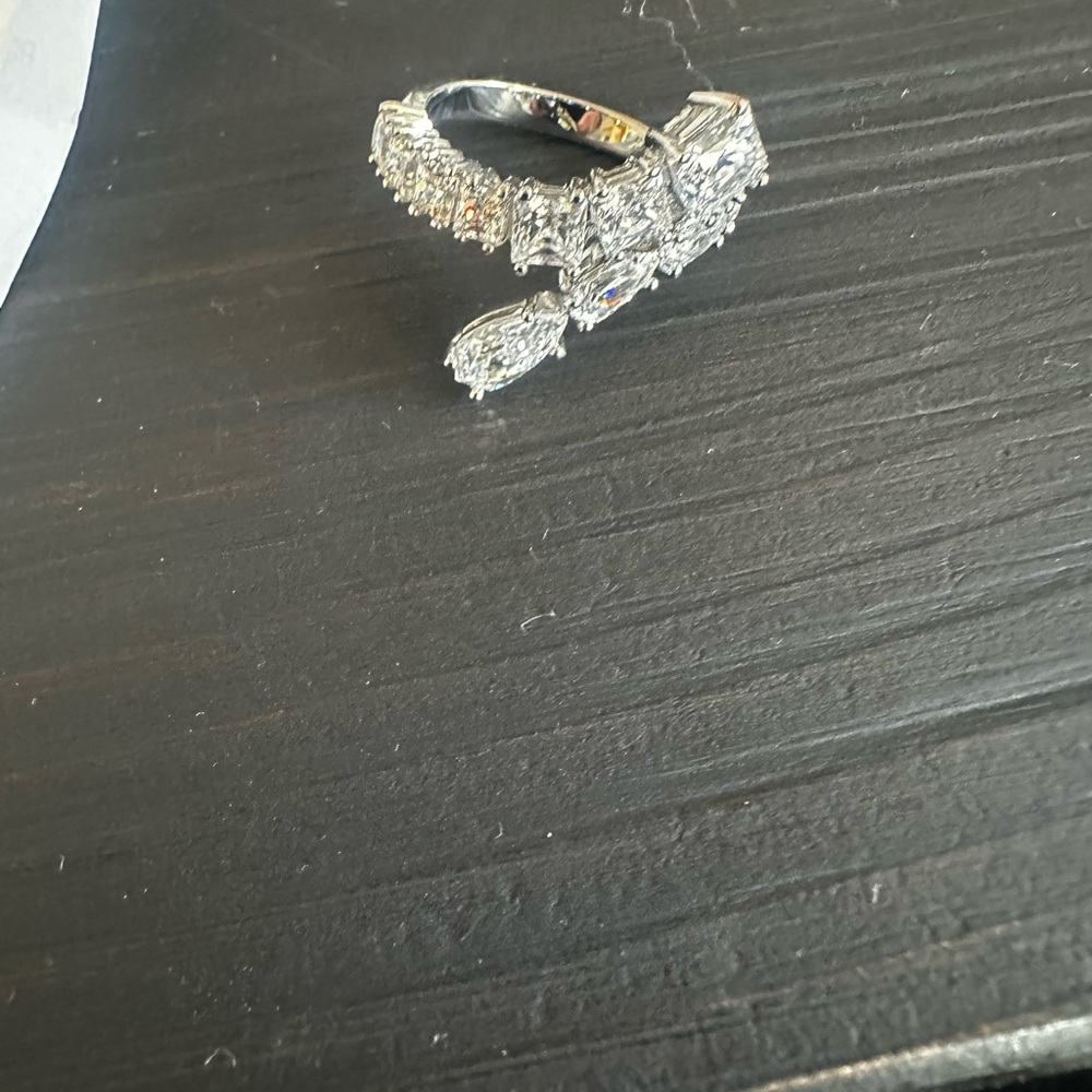 Swarovski Silver Ring with Clear Crystals